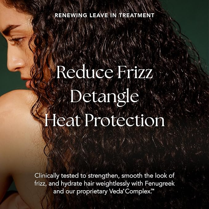 RANAVAT Mighty Majesty Leave In Hair Treatment - Moisturizing Cream & Heat Protectant for Styling & Strengthening - Made with a Veda Bond Strengthening Complex, Macadamia Nut Oil & Haritaki (1.7 oz)