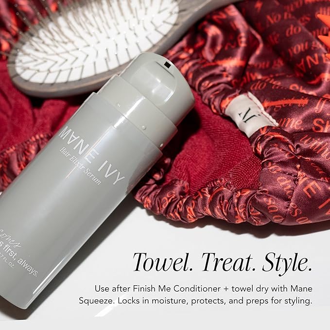 Hair Elixir Serum - Smooth Frizz-Free Hair Instantly - 40ml 1.3 Fl Oz | Heat Protectant - Daily Styling & Overnight Treatment - Lightweight Formula with Hibiscus & Meadowfoam Extracts