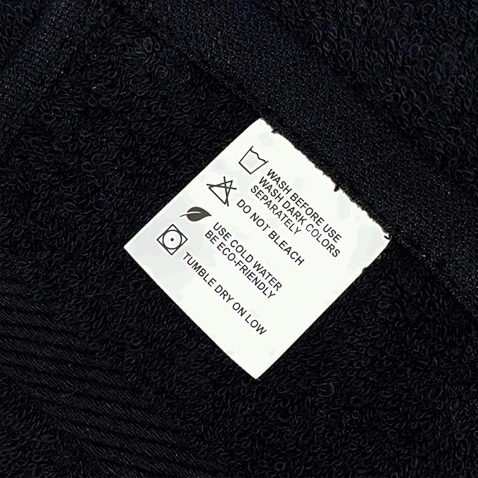 48 Pack Luxury Salon Towels, 100% Ringspun Cotton Comfort, Not Bleach Proof Highly Absorbent Barber Towels (27 x 16) Hair Towel Wrap for Women, Hand, Gym, Beauty, Spa & Home Hair Care – Black