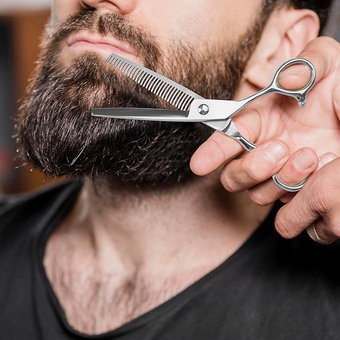 Thinning Shears for Hair Cutting, Fcysy Professional 6 in Seamless Hair Thinning Scissors, Barber Texturizing Shears Blending Scissors for Trimming Hair with 10–15% Thinning Rate