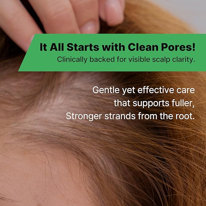 Korean Oil Control Shampoo | Scalp Deep Cleansing Clarifying Shampoo for Thinning Hair, Oily Roots, Volume Boost & Dandruff Care (16.23 fl oz)