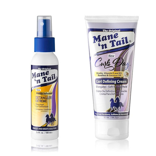 Mane 'n Tail Hair Styling Cream, 9.9 Fluid Ounces - Extreme Detangler & Curl Defining Cream, Hair-Conditioners, Hair Care