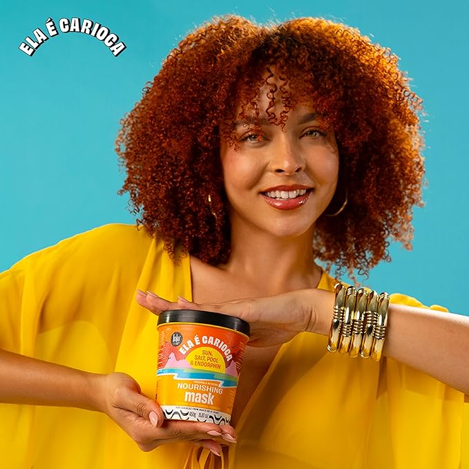 Lola From Rio - Ela E Carioca - Deeply Nourishing Hair Mask For All Types Of Damaged Hair, Restores Softness, Shine, Protection from UV Rays, Hard Waters, and Post Exercise Sweat 15.87 Fl Oz