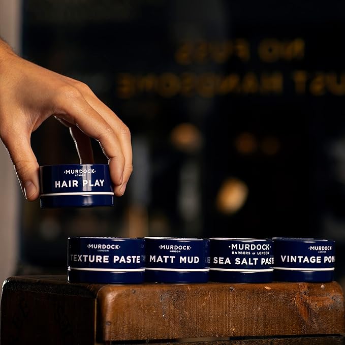 Murdock London Texture Paste – Soft Hold, Low Sheen Hair Paste for Men + Rough Textured Finish Without Grease – Lightweight Styling Cream for Short to Medium Hair (1.76 fl. oz.)