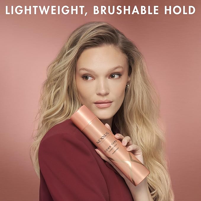 Nexxus Comb Thru Flexible Hold Hair Spray, Brushable Finish, 72H Humidity Shield, 10 oz