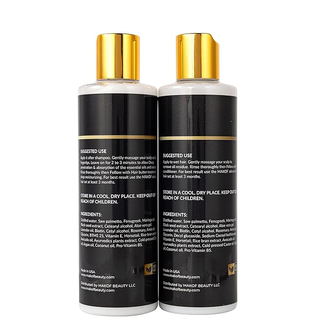 Rosemary Hair Growth Shampoo & Conditioner, Advanced hair treatment Set, Hair Treatment For Severe Hair loss Thinning hair. (TREATMENT & GROWTH/Shampoo Conditioner and Butter treatment)