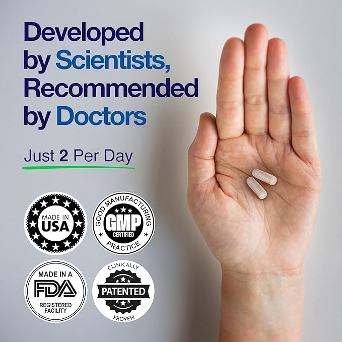 Patented Hair Growth Vitamins for Women & Men | Clinically Proven Hair Loss Supplement for Visibly Thicker Fuller Hair | Dr. Recommended Hair Vitamins for Hair Loss and Thinning | 1 Month Supply