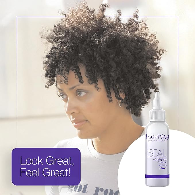 Hair Play SEAL Hair Serum for Frizzy and Damaged Hair - Anti Frizz Hair Oil with Heat Protectant Serum for Women & Men - Lightweight Smoothing Hair Serum for Shiney Hair - Hair Moisturizer Oil - 2oz