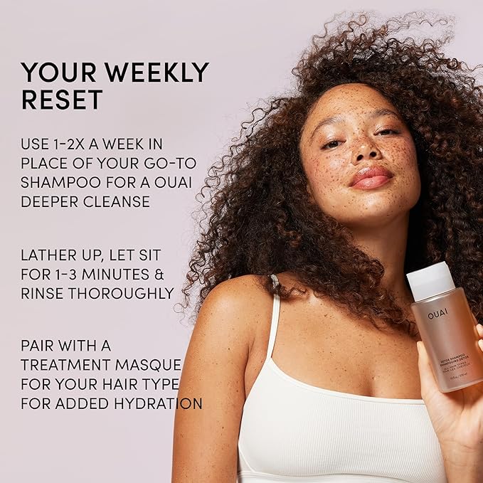 OUAI Detox Shampoo & Thick Hair Conditioner Bundle - Clarifying Shampoo for Build Up, Dirt, Oil, Product and Hard Water & Moisturizing Conditioner for Thick Hair (2 Count)