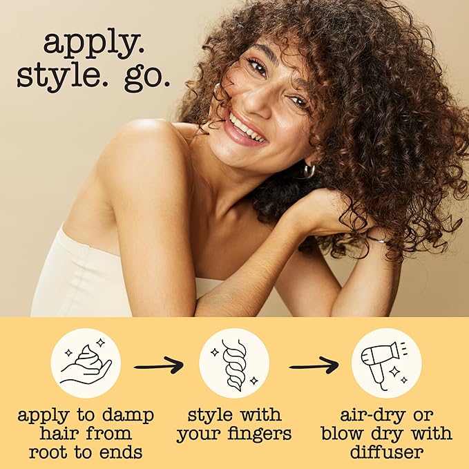 SAUCE Honey + Almond Bond Repair Curl Cream, 5 Fl Oz, Controls Frizz & Defines Curls, Helps Repair Damage & Reduce Breakage with Biotin & Almond Oil, No Sulfates & Parabens