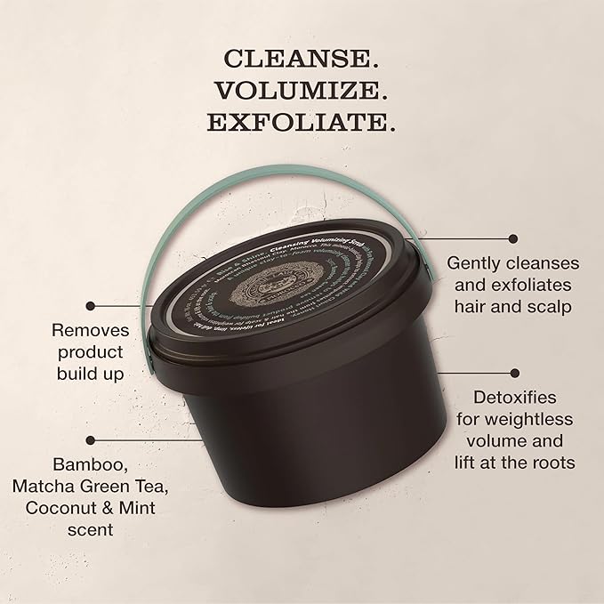 Tweak’d by Nature - Rise & Shine Cleansing Volumizing Hair Scrub for Scalp Treatment, Exfoliating Scrub for Fine Hair, Nourishing Scalp Care for Instant Shine, Sulfate Free, Paraben Free (16 ounces)