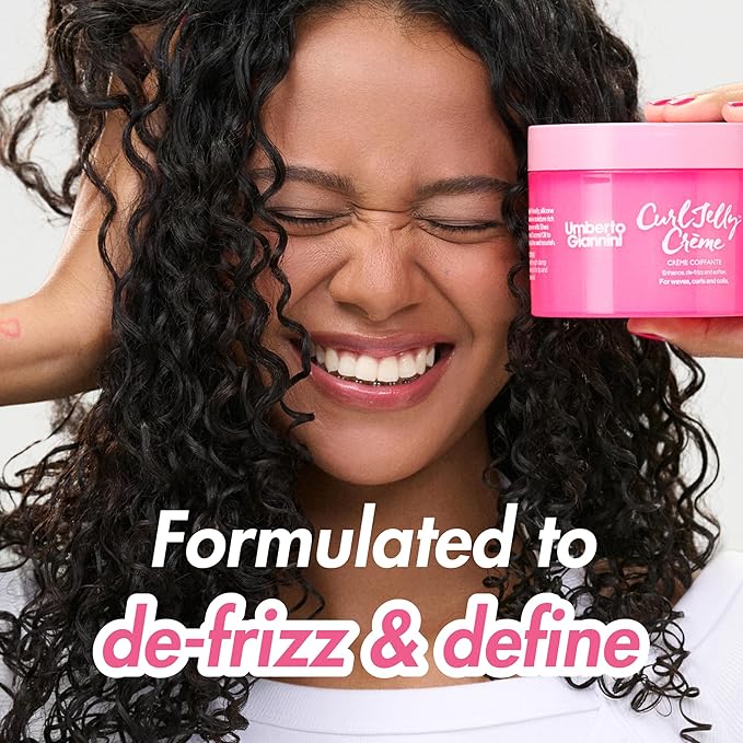 Umberto Giannini Curl Jelly Dream Duo - Curl Scrunching Jelly & Creme - Curl Cream & Gel for Defined, Healthy, Bouncy Curls, Coils & Waves