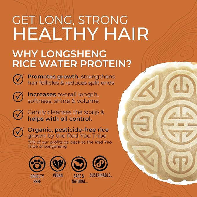 Viori Native Essence Shampoo Bar Made with Rice Water - Handcrafted All Natural Shampoo Bars - Sulfate Free