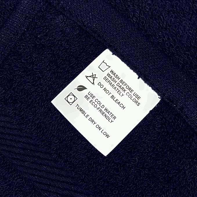 24 Pack Luxury Salon Towels, 100% Ringspun Cotton Comfort, Not Bleach Proof Highly Absorbent Barber Towels (27 x 16) Hair Towel Wrap for Women, Hand, Gym, Beauty, Spa & Home Hair Care – Blue