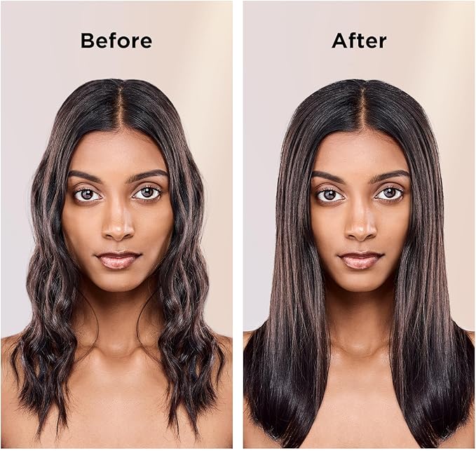 Prizm Hair Straightener Brush, 20s Fast Heating, Negative Ions Hair Straightening Comb with Less Frizz, 4 Temp Settings & LED Display, Anti-Scald Design, Gift for Women, Dual Voltage, Black