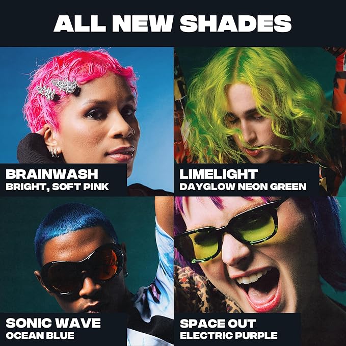 Good Dye Young Semi-Permanent Hair Color, Vegan and Cruelty-Free Hair Dye, Last up to 24 Washes, Non-Damaging Conditioning Hair Color (5FL OZ, Sonic Wave)