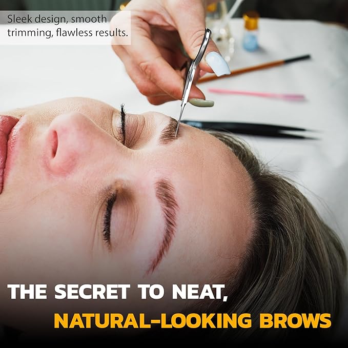 The Cut Factory- 6.5” Professional Hair Scissors & Tweezers - High Carbon 420 Stainless Steel Hair Cutting Scissors, Ultra-Sharp Barber Shears for Salon & Home, (BLACK)