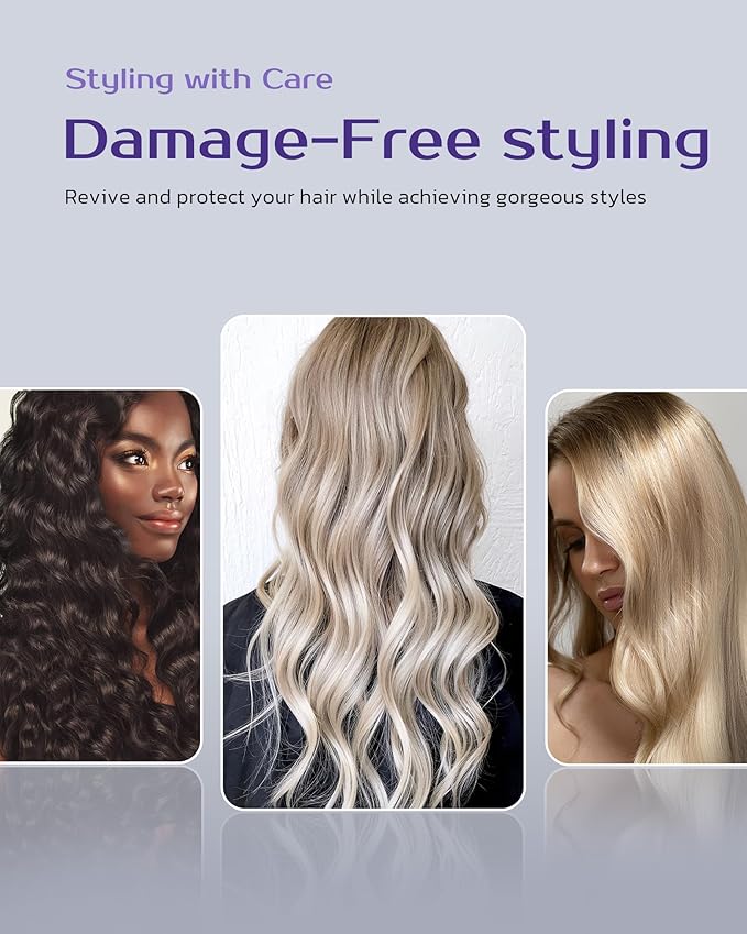 VENTRIS 1400W High-Speed Ionic Hair Dryer, Fast-Drying Lightweight Low-Noise Blow Dryer with Magnetic Diffuser & Concentrator, Cold Shot Button, BlitzFlow Series, Lucid White