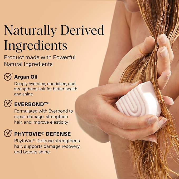 Kitsch Argan Oil Conditioner Bar – Repairing Hair Conditioner for Damaged Hair, Anti-Frizz – Strengthening, Moisturizing Hair Care – Paraben, Silicone & Sulfate-Free – Made in USA - 2.7 oz