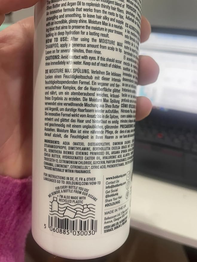 Moisturizing & Hydrating Conditioner for Dry Hair & Scalp. Deeply Nourishes, Detangles & Repairs Damaged, Colored, Curly & Frizzy Hair. Peta-approved, Vegan & Cruelty-Free. Sulphate & Paraben Free.