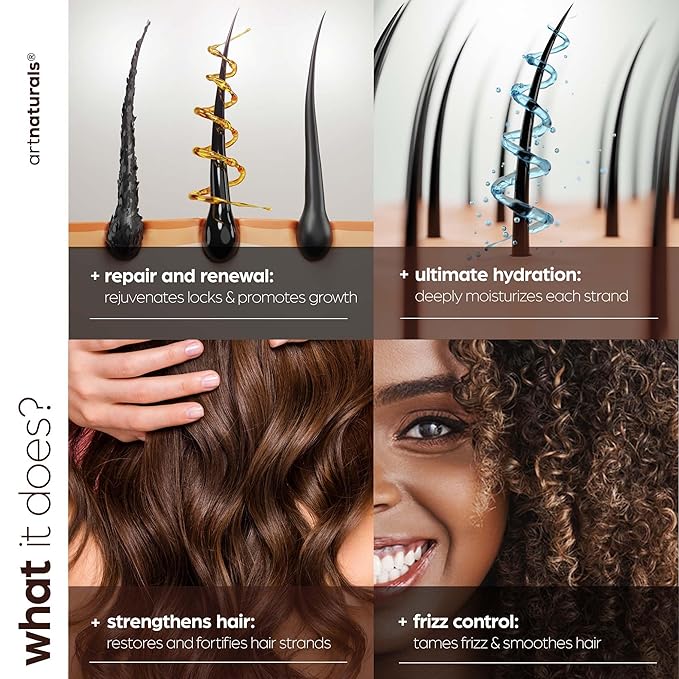 artnaturals Moroccan Argan Oil Hair Loss Shampoo & Conditioner Set - (2 x 16 Fl Oz / 473ml) - Sulfate Free Hair Regrowth for Men & Women