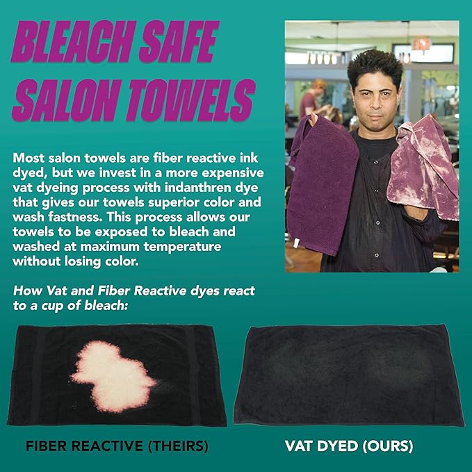 Arkwright Bleach Proof Salon Towels Bulk - Pack of 24 - Ultra Soft, Gentle Microfiber, Highly Absorbent & Quick Dry Spa Facial Towel for Hair Stylist, Nail Shop, and Esthetician, 16 x 27 in, Brown