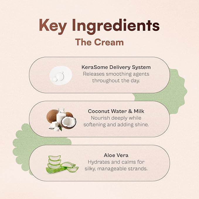 Nunzio Saviano The Cream – 118ml | Anti-Frizz Hair Styling Cream for Curly, Wavy and Frizzy Hair | Lightweight Smoothing Cream with Coconut Water & Milk | Frizz Control and Hydration for Healthy Hair