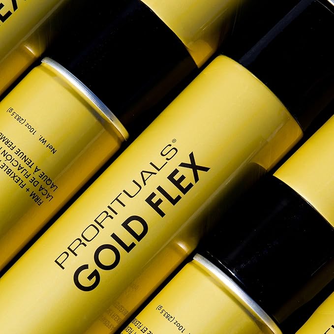 Prorituals Hair Spray, Hair Styling for Men and Woman, Gold Flex Firm & Flexible Hold Hairspray - Sulfate-Free Finishing Spray, Adds Shine, 10 oz