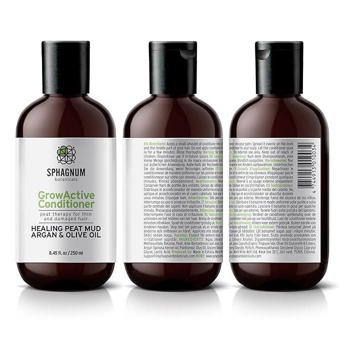 Hair Growth Shampoo and Conditioner - Natural Argan Oil Treatment with Effective Peat Mud for Thin and Damaged Hair. No SLS/Parabens. Powerful Organic DHT Blocker. Best for Hair Loss…