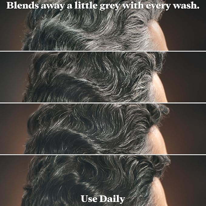 Just for Men Control GX Grey Reducing 2-in-1 Shampoo and Conditioner, Gradual Hair Color with Keratin for Stronger Thicker and Healthier Looking Hair, 6 Fl Oz - Pack of 1