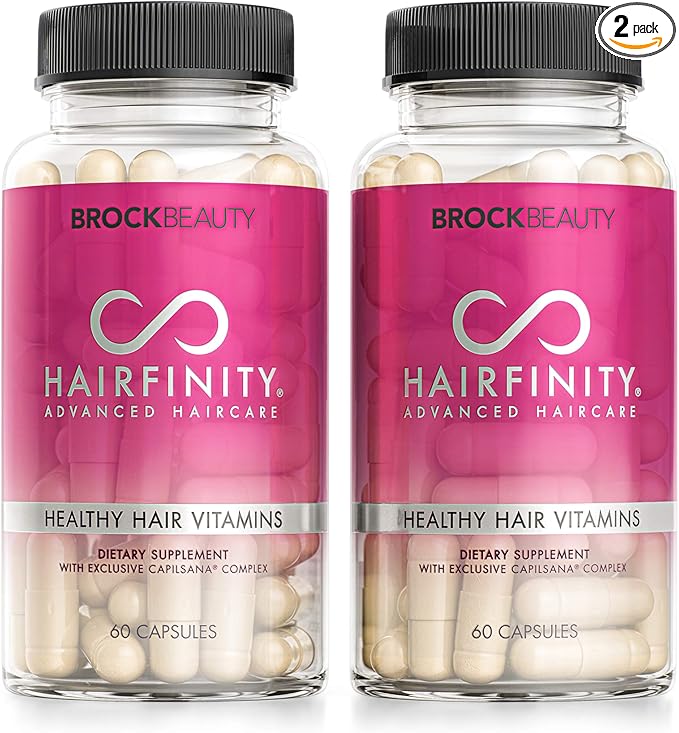 Hairfinity Hair Vitamins - Scientifically Formulated with Biotin, Amino Acids, and a Vitamin Supplement That Helps Support Hair Growth - Vegan - 120 Veggie Capsules (2 Month Supply)