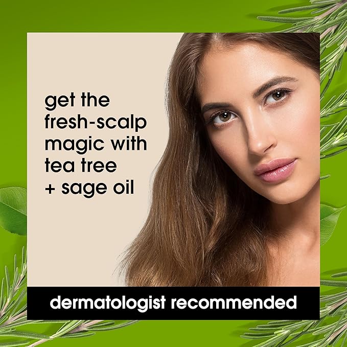 Yes To Tea Tree Scalp Relief Shampoo, pH Balancing Formula To Calm Dry Itchy Scalp While Moisturizing & Nourishing Hair, With Tea Tree & Sage Oil, Natural, Vegan & Cruelty Free, 12 Fl Oz 2PK