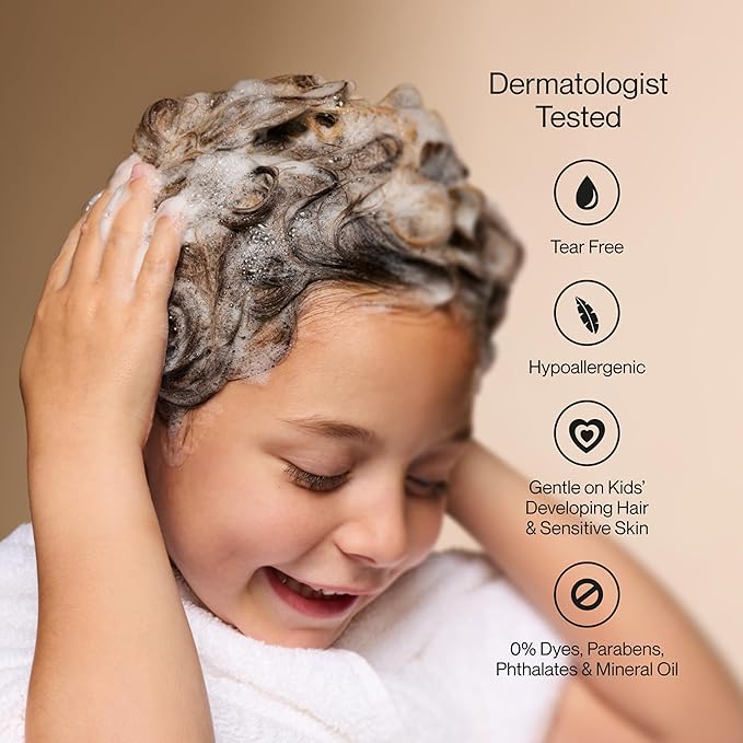 Suave Kids Purely Fun 2 in 1 Shampoo and Conditioner with Oat & Honey, Tear-Free, Hypoallergenic, Gentle Hair Care for Kids with Sensitive Scalps, 6 Count, 18 FL OZ