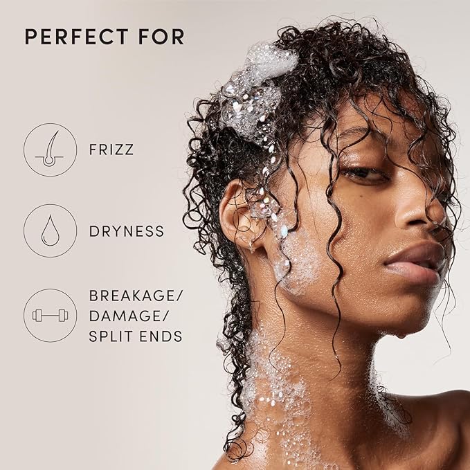 OUAI Thick Shampoo - Moisturizing Shampoo with Keratin, Marshmallow Root, Shea Butter, Avocado Oil for Thick Hair - Strengthens & Hydrates Strands - Paraben, Phthalate & Sulfate Free (10 Fl Oz)