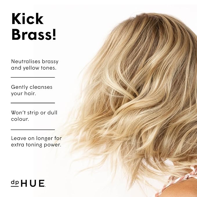 dpHUE Cool Blonde Shampoo - 8.5 oz - Purple Pigments Neutralize Unwanted Yellow, Brassy Hair Tones - Color Safe - Paraben, SLS & SLES Sulfate Free - Leaping Bunny Certified