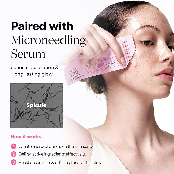 VT COSMETICS Collagen Reedle Shot 100 2-Step Hydrogel Mask(34.5gx4ea), Intensive Firming, Exosome 500Da Collagen, Fine Lines, Overnight Melting Mask, Korean Facial Mask, Pink Collagen