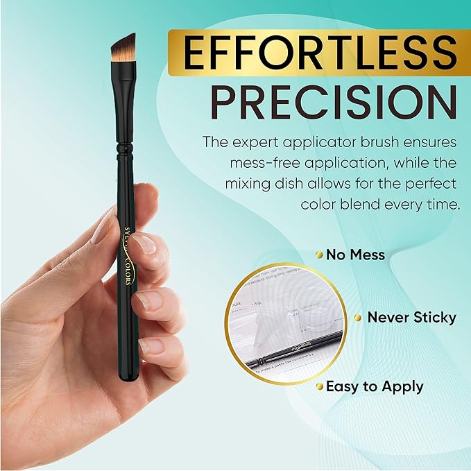 Professional Dark Brown Hair TINT KIT – Semi-Permanent Root Touch-Up Color, 25ml – Spot Coloring for Roots & Grays, Waterproof Formula, 40 Applications, Lasts 4-6 Weeks