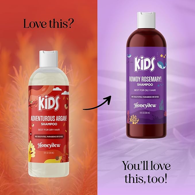 Nourishing Kids Shampoo for Dry Scalp - Gentle Dry Scalp Care Shampoo for Kids with Cleansing Essential Oils for Kids - Clarifying Shampoo for Build Up and Dry Flaky Scalp with Tea Tree Oil for Hair
