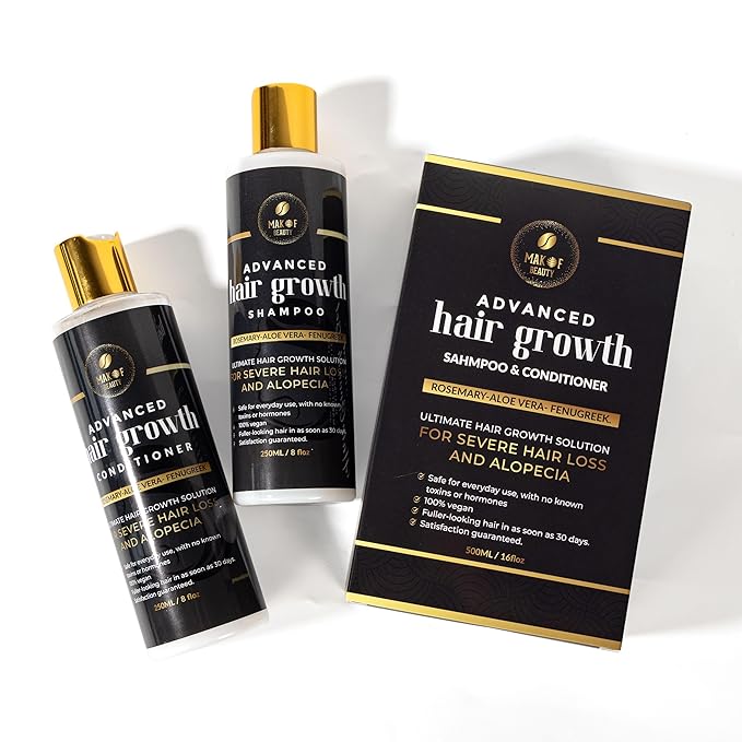 Rosemary Hair Growth Shampoo & Conditioner, Advanced hair treatment Set, Hair Treatment For Severe Hair loss Thinning hair. (TREATMENT & GROWTH/Shampoo Conditioner and Butter treatment)