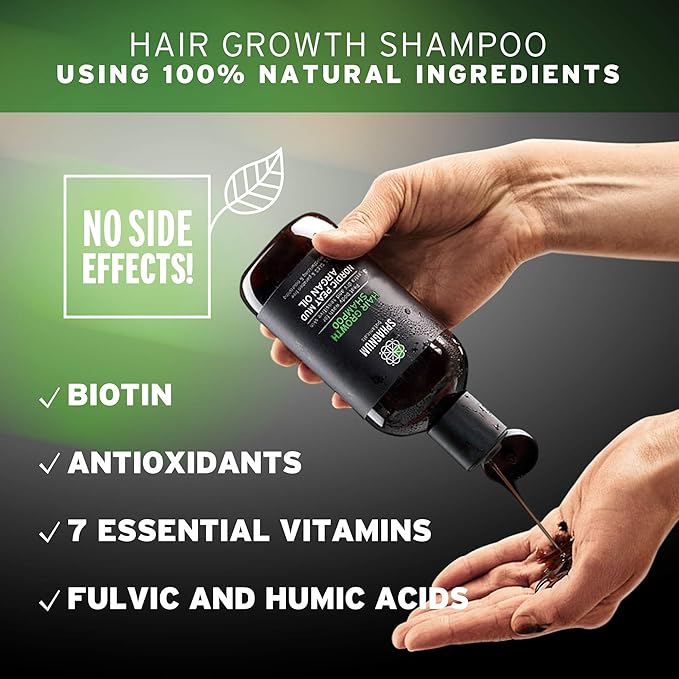 Hair Growth Shampoo and Conditioner - Natural Argan Oil Treatment with Effective Peat Mud for Thin and Damaged Hair. No SLS/Parabens. Powerful Organic DHT Blocker. Best for Hair Loss…