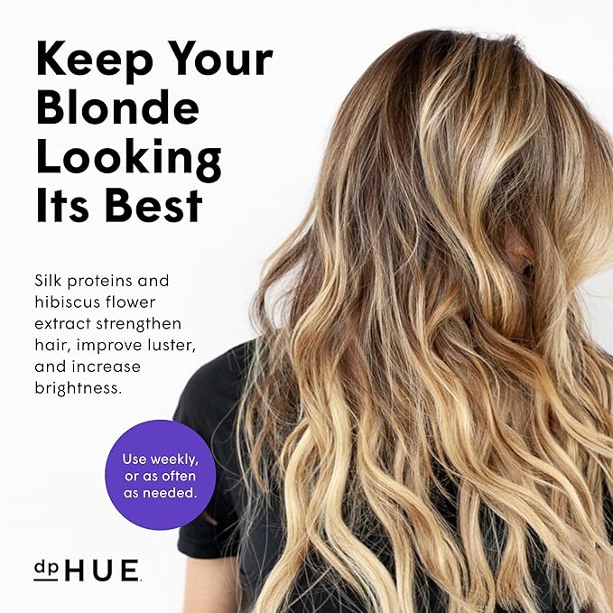 dpHUE Cool Blonde Shampoo - 8.5 oz - Purple Pigments Neutralize Unwanted Yellow, Brassy Hair Tones - Color Safe - Paraben, SLS & SLES Sulfate Free - Leaping Bunny Certified
