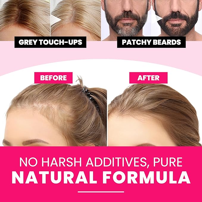 VELO Hairline Powder–RED BROWN Hair Root Touch Up Powder for Women & Men–Instantly Covers Gray Hair, Thinning Hair & Bald Spots–Sweatproof Root Cover Up–Puff & Mirror Compact, 13 Shades