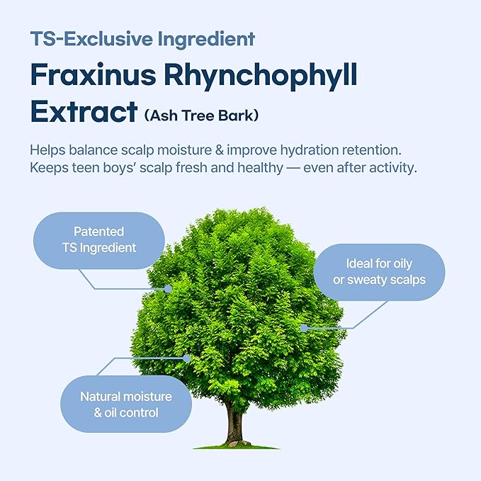 TS GD Shampoo for Flake Prone, Uncomfortable Scalp (14.1 Fl Oz) For Youth & Teens | Gentle Scalp-Care Routine | Silicone, SLS, SLES Free | Korean Hair Care (Blue)