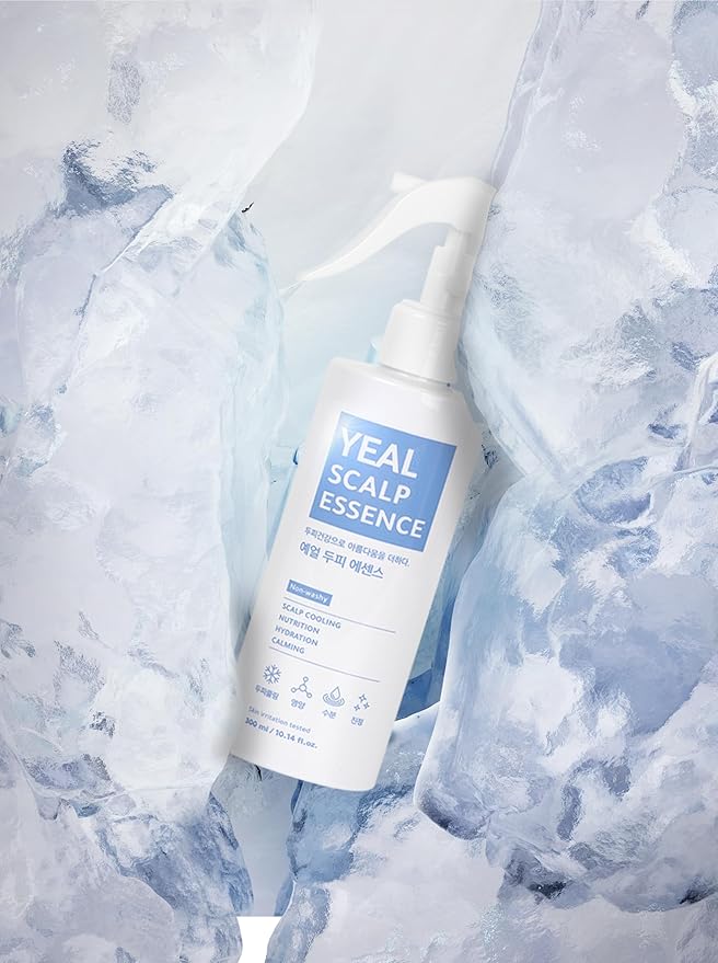 YEAL Scalp Cooling Serum Spray, Peppermint & Aloe Extract, Instant Heat Relief Hydrating Soothing, Non-Washing Leave-On Mist, Hypoallergenic Tested 10.14 fl oz