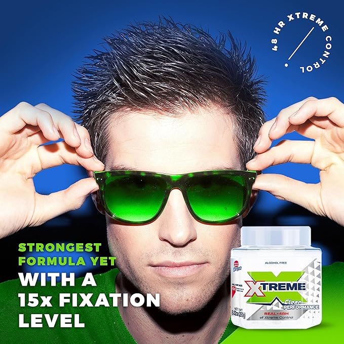 Xtreme Performance Clear Styling Hair Gel with Aloe Vera, 8.82 oz Jar (Pack of 12)