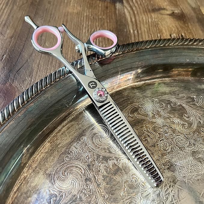 Saki Sakura Swivel Hairdressing Thinning Shears/Scissors - Professional Haircutting - Perfect for Wet or Dry Hair - 440C Stainless Steel (5.5, Steel)