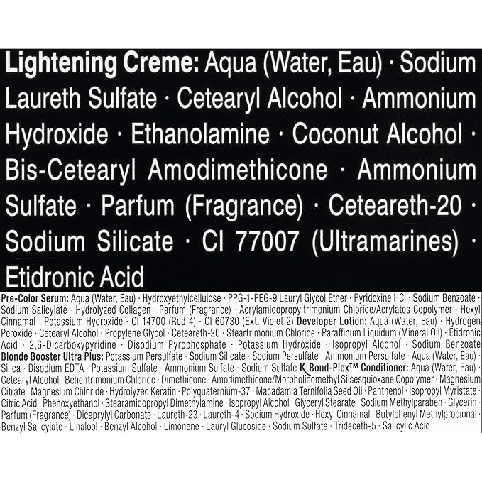 Schwarzkopf Keratin Color Care Lighteners Permanent Hair Color Cream, Platinum Blonde