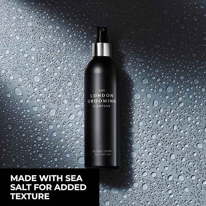The London Grooming Company Sea Salt Hair Spray for Men | Messy/Textured Look | Firm All-Day Hold - Matte Finish | 8.8 Fl Oz (250ml)